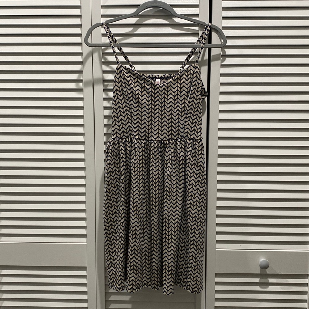 mini chevron dress with pockets